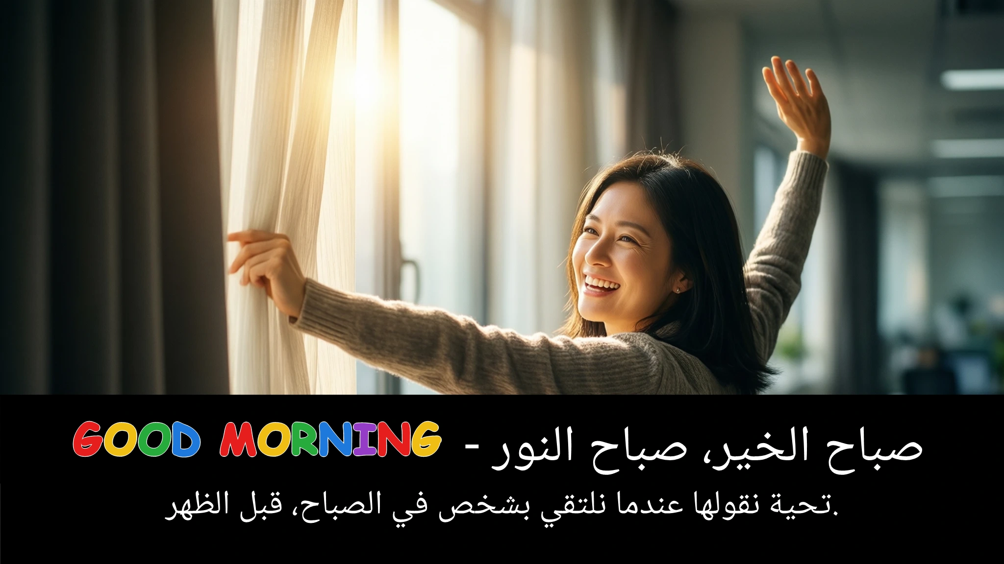 Arabic Illustration for good morning